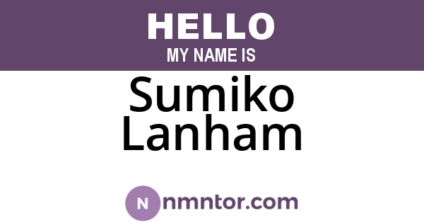 Sumiko Lanham