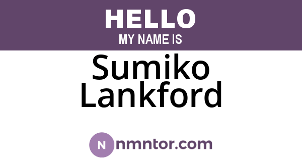 Sumiko Lankford