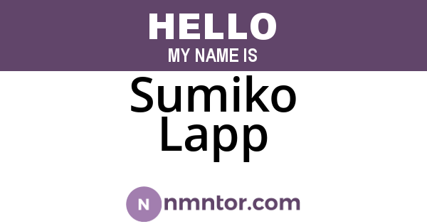 Sumiko Lapp