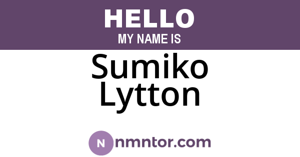 Sumiko Lytton