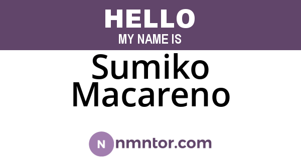 Sumiko Macareno