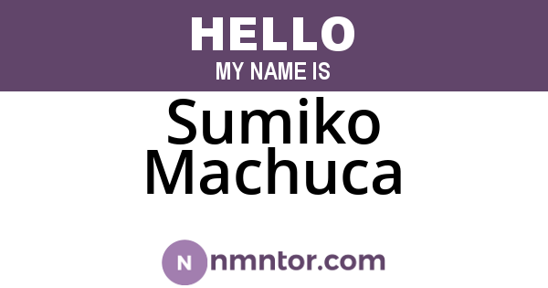 Sumiko Machuca