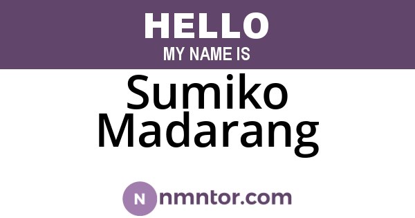 Sumiko Madarang
