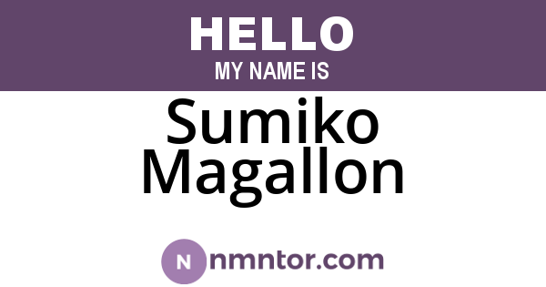 Sumiko Magallon