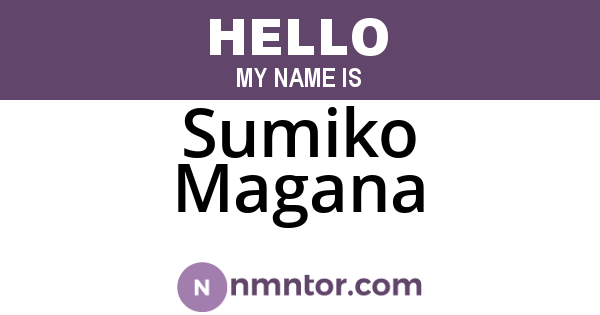Sumiko Magana
