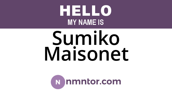 Sumiko Maisonet