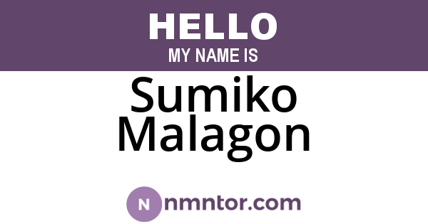 Sumiko Malagon