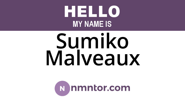 Sumiko Malveaux