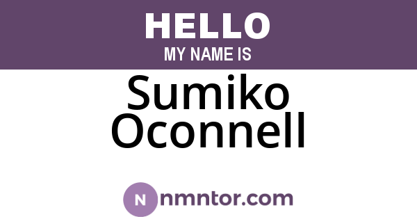 Sumiko Oconnell