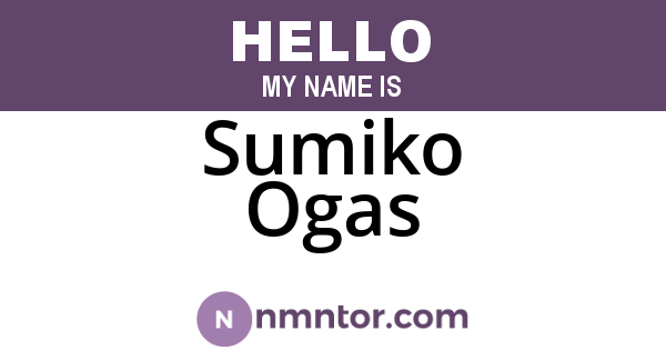 Sumiko Ogas