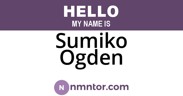 Sumiko Ogden