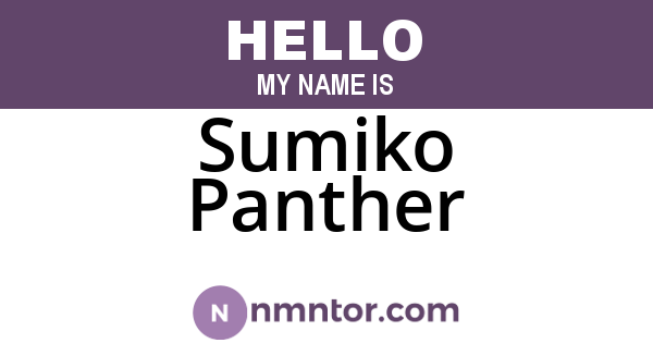 Sumiko Panther