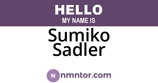 Sumiko Sadler