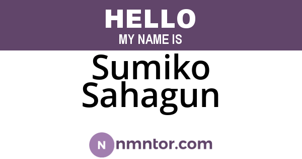 Sumiko Sahagun