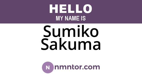 Sumiko Sakuma