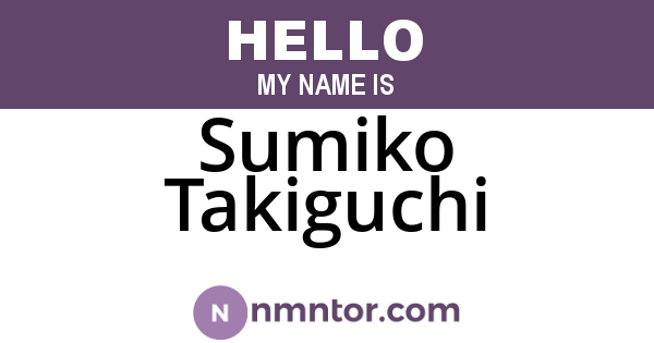 Sumiko Takiguchi