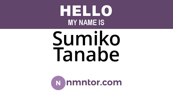 Sumiko Tanabe
