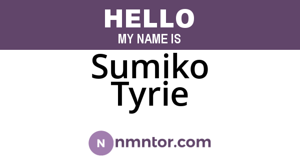 Sumiko Tyrie