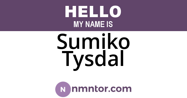 Sumiko Tysdal