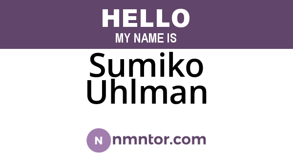 Sumiko Uhlman
