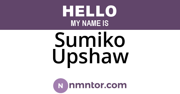 Sumiko Upshaw