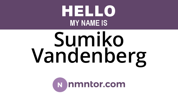 Sumiko Vandenberg