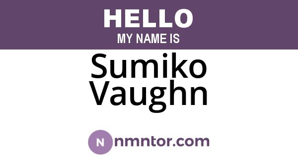 Sumiko Vaughn