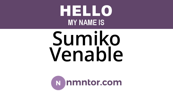 Sumiko Venable