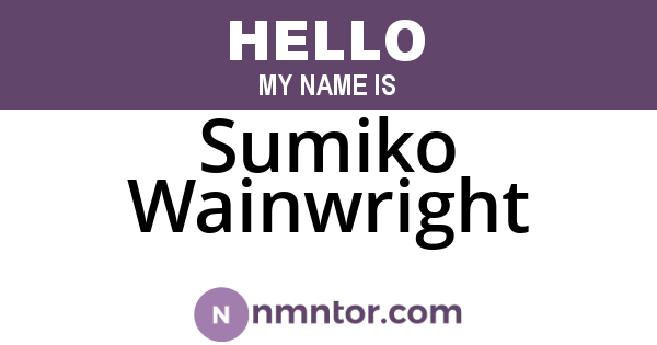 Sumiko Wainwright