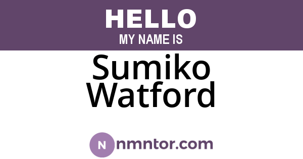 Sumiko Watford