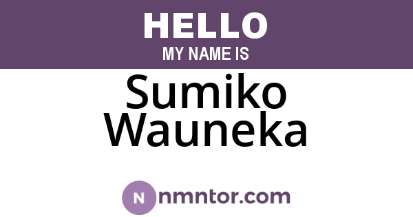Sumiko Wauneka