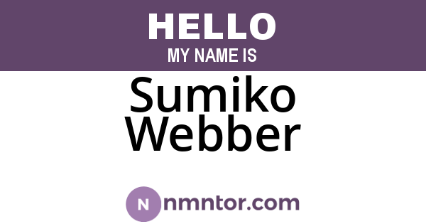 Sumiko Webber