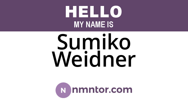 Sumiko Weidner