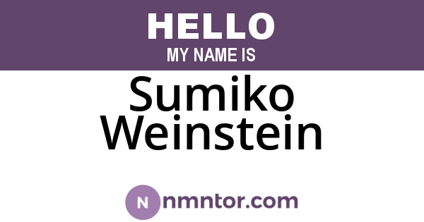 Sumiko Weinstein