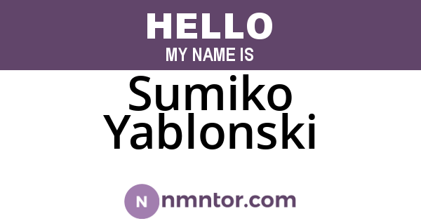 Sumiko Yablonski