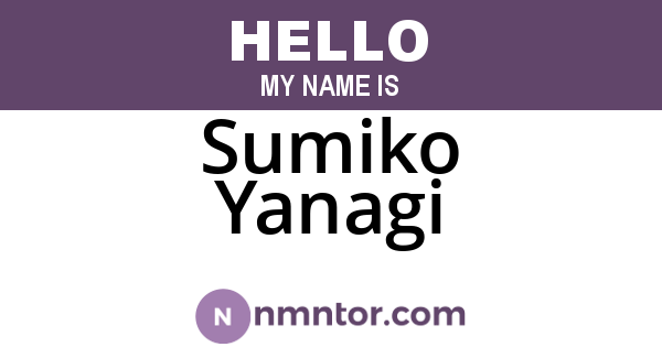 Sumiko Yanagi