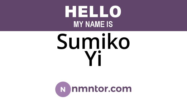 Sumiko Yi