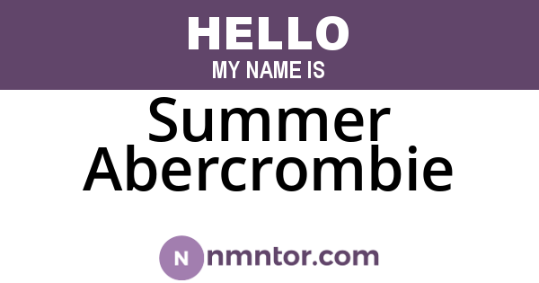 Summer Abercrombie
