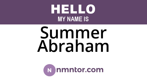 Summer Abraham