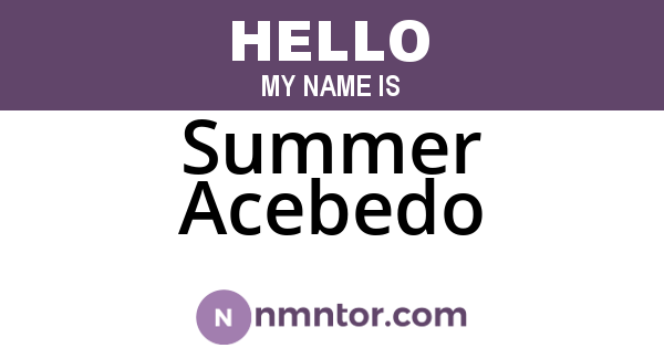 Summer Acebedo