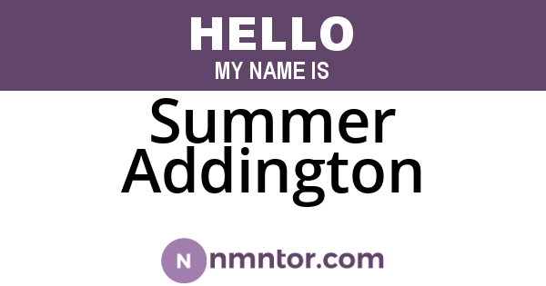 Summer Addington