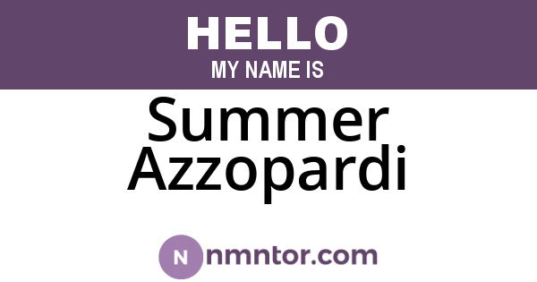 Summer Azzopardi