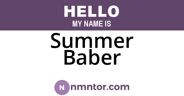 Summer Baber