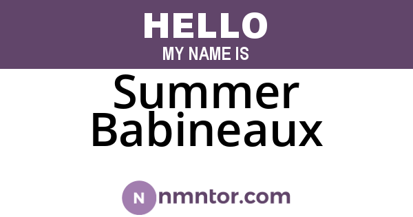 Summer Babineaux