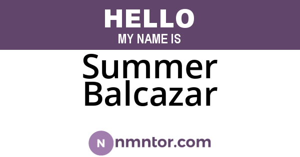 Summer Balcazar