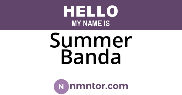 Summer Banda