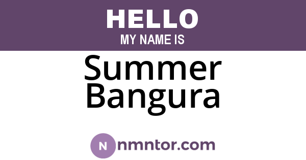 Summer Bangura