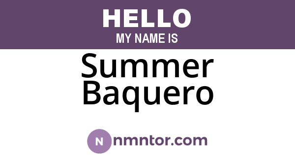 Summer Baquero