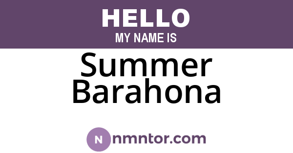 Summer Barahona