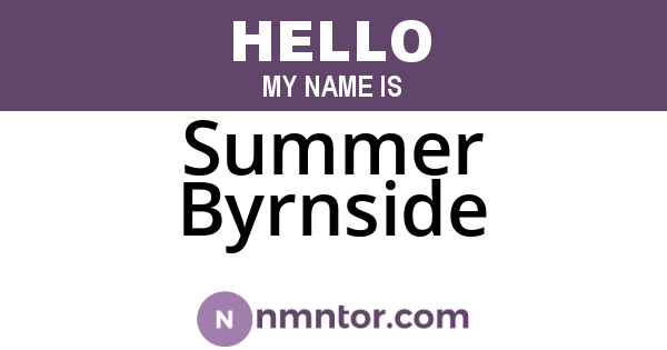 Summer Byrnside